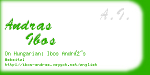 andras ibos business card